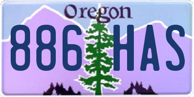OR license plate 886HAS