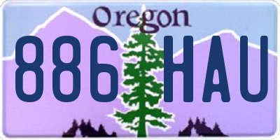 OR license plate 886HAU