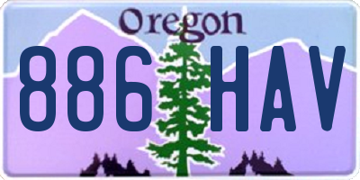 OR license plate 886HAV