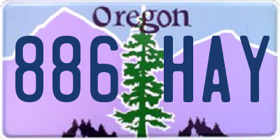 OR license plate 886HAY