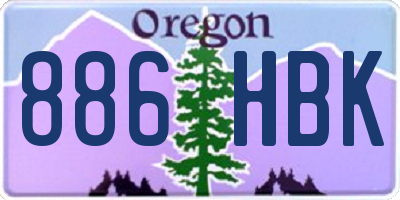 OR license plate 886HBK