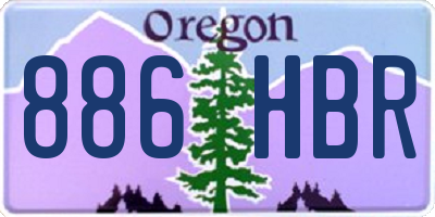 OR license plate 886HBR