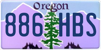 OR license plate 886HBS