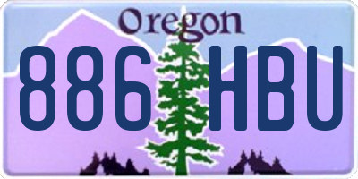 OR license plate 886HBU