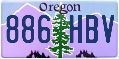 OR license plate 886HBV