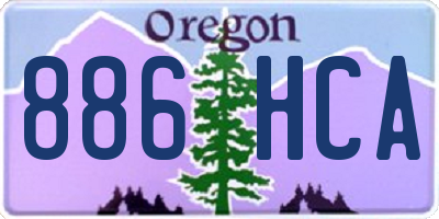 OR license plate 886HCA