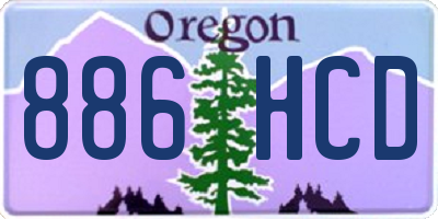 OR license plate 886HCD