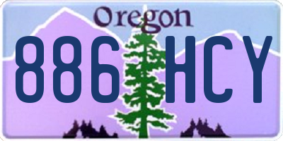 OR license plate 886HCY