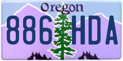OR license plate 886HDA