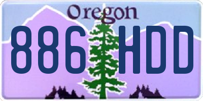 OR license plate 886HDD