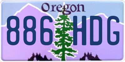 OR license plate 886HDG
