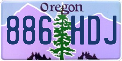 OR license plate 886HDJ
