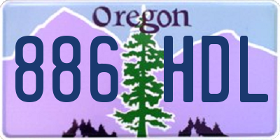 OR license plate 886HDL
