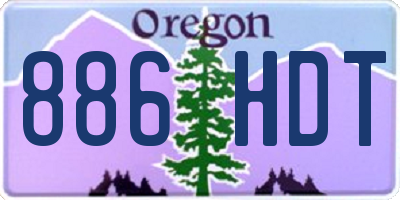 OR license plate 886HDT