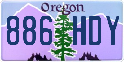 OR license plate 886HDY