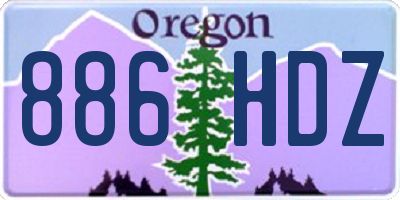 OR license plate 886HDZ