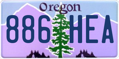 OR license plate 886HEA
