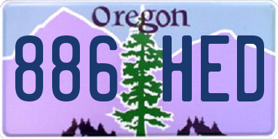 OR license plate 886HED