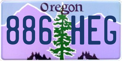 OR license plate 886HEG