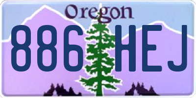 OR license plate 886HEJ