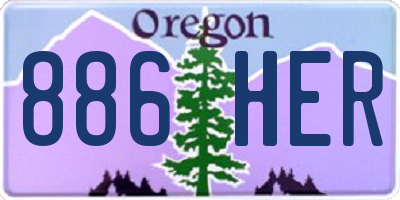 OR license plate 886HER