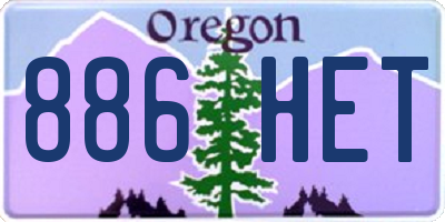 OR license plate 886HET