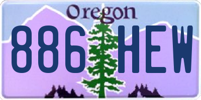 OR license plate 886HEW