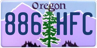 OR license plate 886HFC