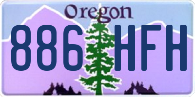 OR license plate 886HFH