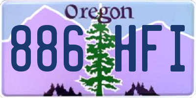 OR license plate 886HFI