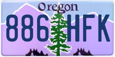 OR license plate 886HFK