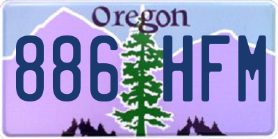 OR license plate 886HFM