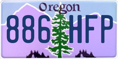 OR license plate 886HFP