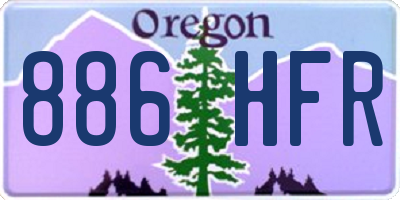 OR license plate 886HFR