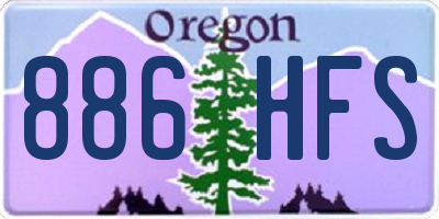 OR license plate 886HFS