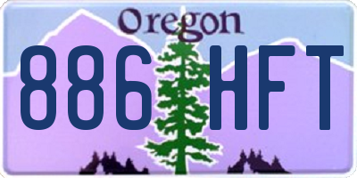 OR license plate 886HFT