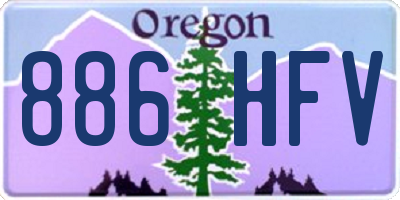 OR license plate 886HFV