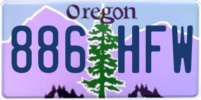 OR license plate 886HFW