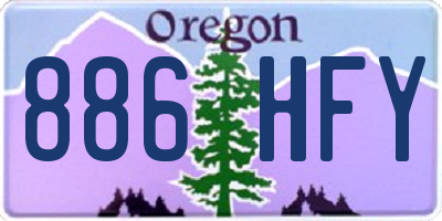 OR license plate 886HFY