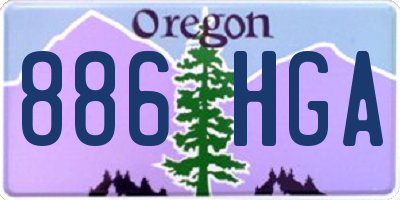 OR license plate 886HGA