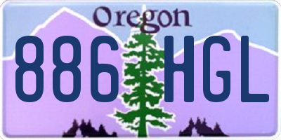 OR license plate 886HGL