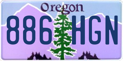 OR license plate 886HGN