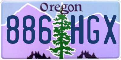 OR license plate 886HGX