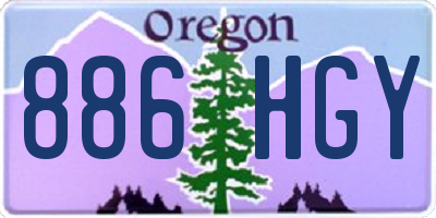 OR license plate 886HGY