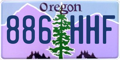 OR license plate 886HHF