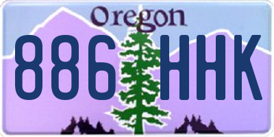 OR license plate 886HHK