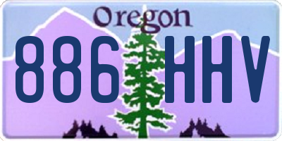 OR license plate 886HHV