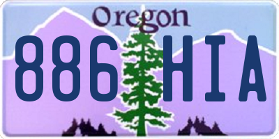 OR license plate 886HIA