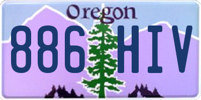 OR license plate 886HIV