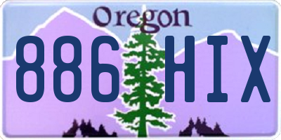 OR license plate 886HIX